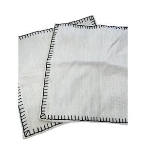 West Elm cream 30x30 pillow cover shams set of 2